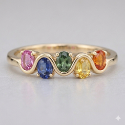 Anillo Serena Zafiros de Colores