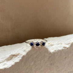 Anillo Flor de Sueños Lapislázuli / Entrega Inmediata / Talla: 7