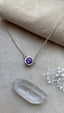 Collar con Amatista Plata 925/Entrega Inmediata