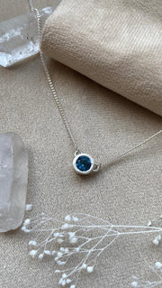 Collar con Topacio London Blue Plata 925/Entrega Inmediata