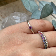 Anillo Auto-Compromiso con Amatista / Entrega Inmediata / Plata 925