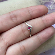 Anillo Gotita Rubí / Entrega Inmediata / Talla 7