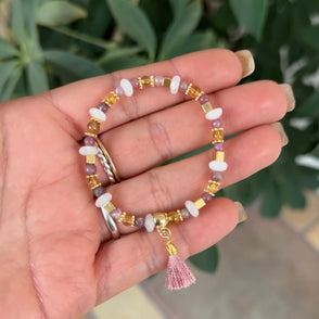 Pulsera Personalizada con Piedras Naturales "Lo que requiere mi energía"