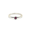 Anillo Auto-Compromiso de Rodolita con Bisel / Plata 925 / Entrega Inmediata