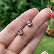 Aretes Susurro Carmesí / Entrega Inmediata (Chapa rosa)